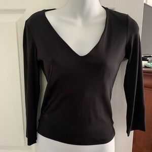 Bebe 3/4 sleeve crop top club shirt